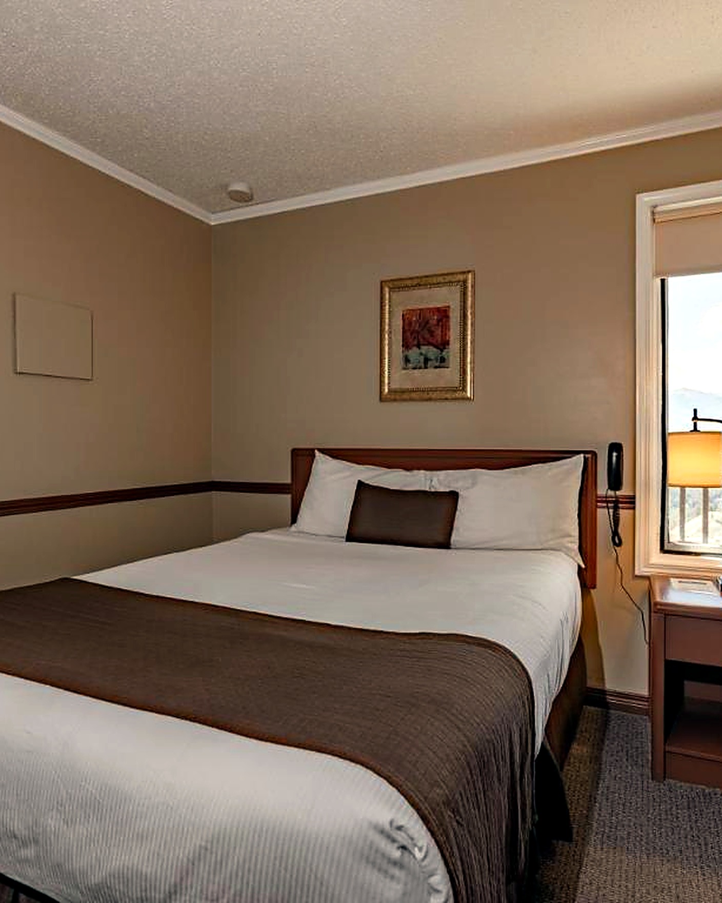 Bright suite interior with mountain view at Radium Chalet