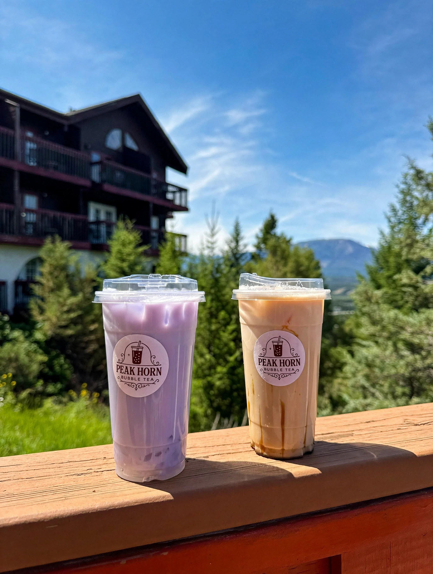 Peak Horn bubble teas at Radium Chalet
