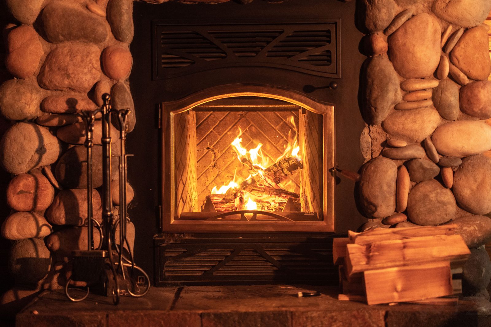 Third Floor Family Suite wood-burning fireplace
