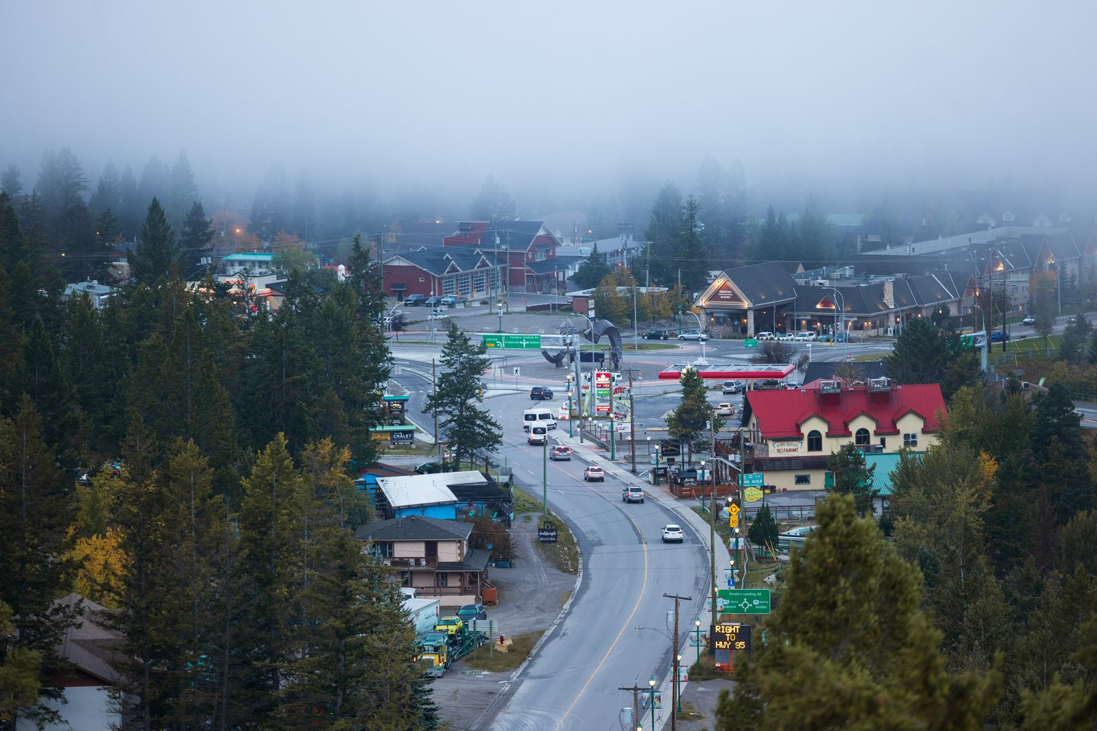 View of Radium village from Second Floor Queen Suite