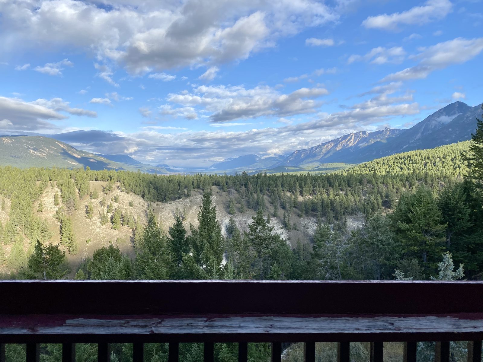 Mountain view from Third Floor Queen Suite balcony